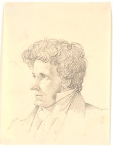 Retrato de un Hombre. Perfil a la izquierda de Wilhelm Bendz