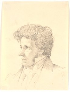 Retrato de un Hombre. Perfil a la izquierda de Wilhelm Bendz
