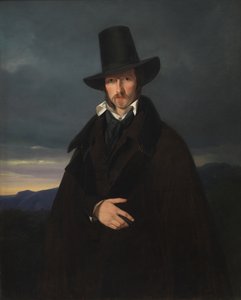 Retrato del pintor alemán Wilhelm von Kaulbach de Wilhelm Bendz