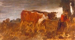 Campesina con vacas de Wilhelm Busch