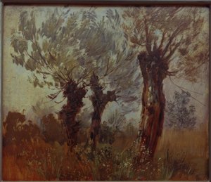 Tres viejos sauces de Wilhelm Busch