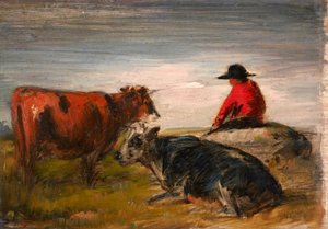Pastor con vacas de Wilhelm Busch