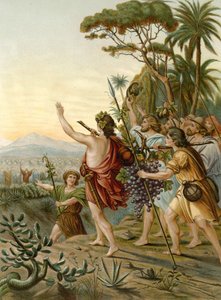 Los exploradores de la tierra de Canaán (litografía en color) de Wilhelm Ebbinghaus