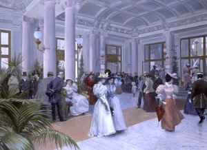 Das Vestibül des Kaiserbads (El vestíbulo de los baños imperiales) de Wilhelm Gause