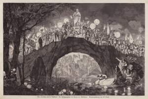 Festival celebrando al artista Peter von Cornelius en el Malkastenpark, Düsseldorf, Alemania de Wilhelm Gause
