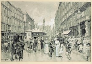 El Graben, plaza central del centro de Viena ...