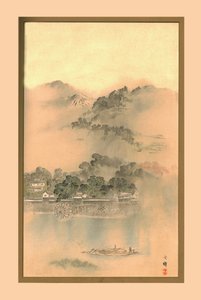 Una mañana de primavera en el río Yodo, c. 1870, 1886 de Wilhelm Greve