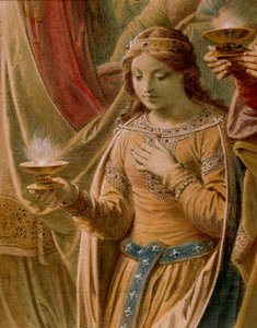 El Milagro del Grial, de la Saga de Lohengrin, Salón (detalle) de Wilhelm Hauschild