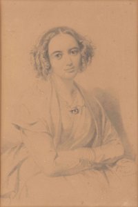 Retrato de la compositora Fanny Hensel de soltera Mendelssohn 1805-1847, 1847 de Wilhelm Hensel
