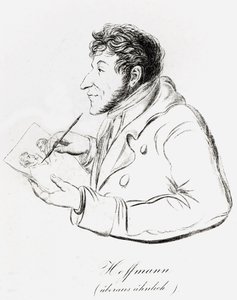 Autorretrato de Hoffmann representándose a sí mismo haciendo un autorretrato de Wilhelm Hoffmann