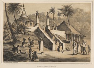 Templo Budista, Ceilán, 1855 de Wilhelm Joseph Heine
