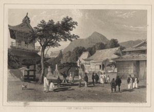 Templo principal, Hakodadi, 1855 de Wilhelm Joseph Heine