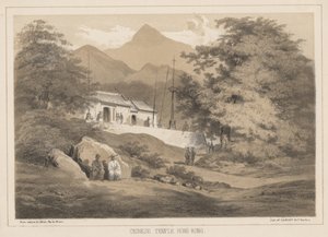 Templo chino, Hong Kong, 1855 de Wilhelm Joseph Heine