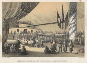 Cena ofrecida a los Comisionados Japoneses a bordo del U.S.S.F. Powhatan, 1855 de Wilhelm Joseph Heine
