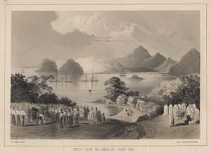 Simoda desde el cementerio de América, 1885 de Wilhelm Joseph Heine
