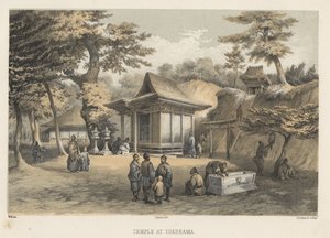 Templo en Yokohama, 1855 de Wilhelm Joseph Heine