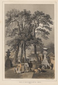 Templo de Hat-Chi-Man-Ya-Chu-Ro, Simoda (Sintoo), 1855 de Wilhelm Joseph Heine