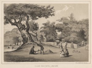 Pueblo cerca de Napha, Lew Chew, 1855
