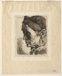 Cabeza de una Mujer Campesina, 1874 de Wilhelm Maria Hubertus Leibl
