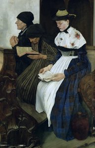 Tres mujeres en la iglesia, 1882 de Wilhelm Maria Hubertus Leibl