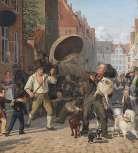 Escena callejera en los días caniculares de Wilhelm Marstrand