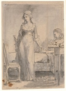 La última visita de Arendse a Ewald en su lecho de enfermo de Wilhelm Marstrand