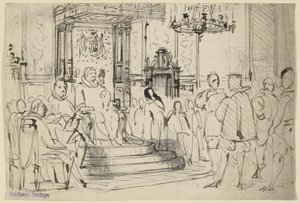 Christian IV en el tribunal de Wilhelm Marstrand