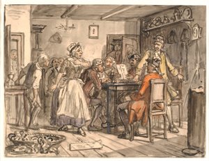 "Collegium politicum". (El fundidor político) de Wilhelm Marstrand