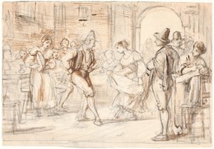 Baile en una quesería de Wilhelm Marstrand