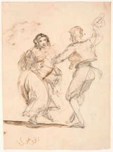 Pareja italiana bailando de Wilhelm Marstrand