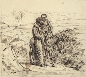 El buen samaritano acompaña al herido de Wilhelm Marstrand