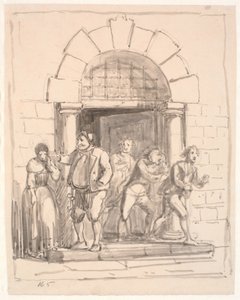 El carcelero descuidado de Wilhelm Marstrand