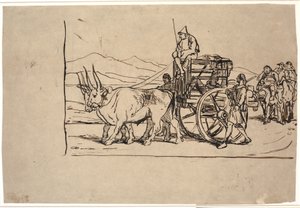 El regreso de Don Quijote en el carro de bueyes de Wilhelm Marstrand