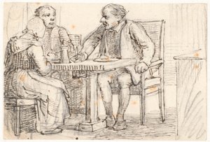 Una interrupción en la comida de los campesinos de Wilhelm Marstrand