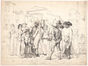 Un charlatán vende betún, Roma