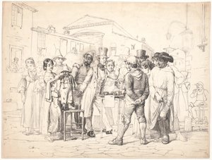 Un charlatán vende betún, Roma