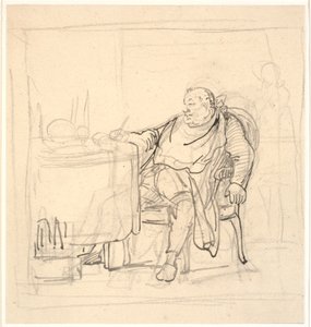 Un hombre gordo en la mesa del almuerzo de Wilhelm Marstrand