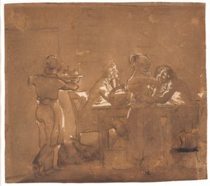 Una escena de taberna de Wilhelm Marstrand
