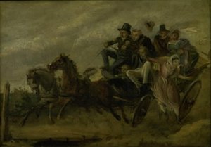 Episodio de Ludvig Holberg: El viaje a la fuente milagrosa de Wilhelm Marstrand