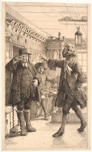 Erasmus Montanus demuestra que Per Degn es un gallo de Wilhelm Marstrand