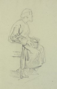 Estudios de figuras. Anciano sentado de Wilhelm Marstrand