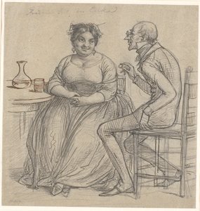 "Propuesta a una viuda" de Wilhelm Marstrand