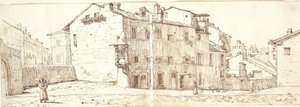 Calle en el barrio de Monte Pincio, Roma