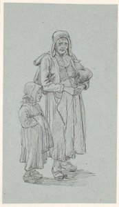Vieja sueca y niña pequeña de Wilhelm Marstrand