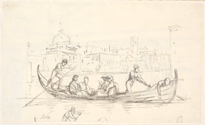 Góndola con dos remeros de Wilhelm Marstrand