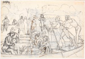 Escena de góndola en Venecia de Wilhelm Marstrand