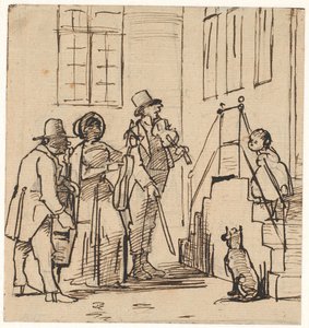 Músicos callejeros de Wilhelm Marstrand