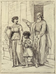 Hagar e Ismael dejan a Abraham de Wilhelm Marstrand