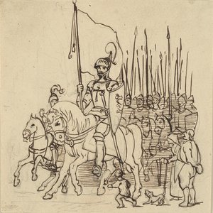 Holger Danske al frente de sus jinetes de Wilhelm Marstrand