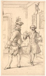Jepser compara la espalda de Jacob von Thyboe con el asta de la veleta de Wilhelm Marstrand